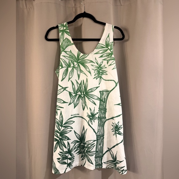 Linea Verde Green Leaf Print Women's Dress - Picture 1 of 5